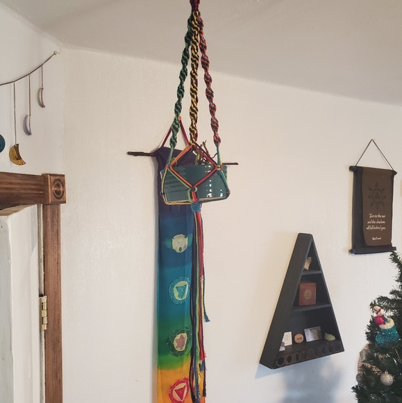 Rainbow Macramé Plant Hanging - Picture 7 of 7